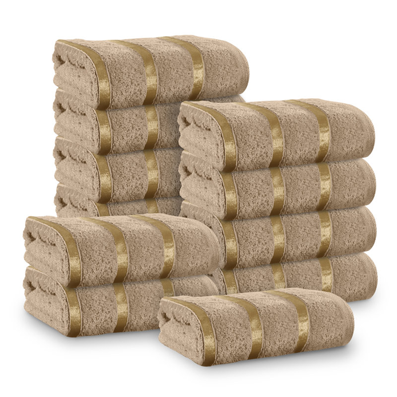 Kensington Luxury Cotton Bathroom Towel Set, Super Soft & Quick Dry – Face, Hand & Bath Towels for Everyday Home Use, Natural