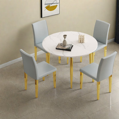 Extendable Mdf Dining Table Sets(must Include Both Table And Chair)