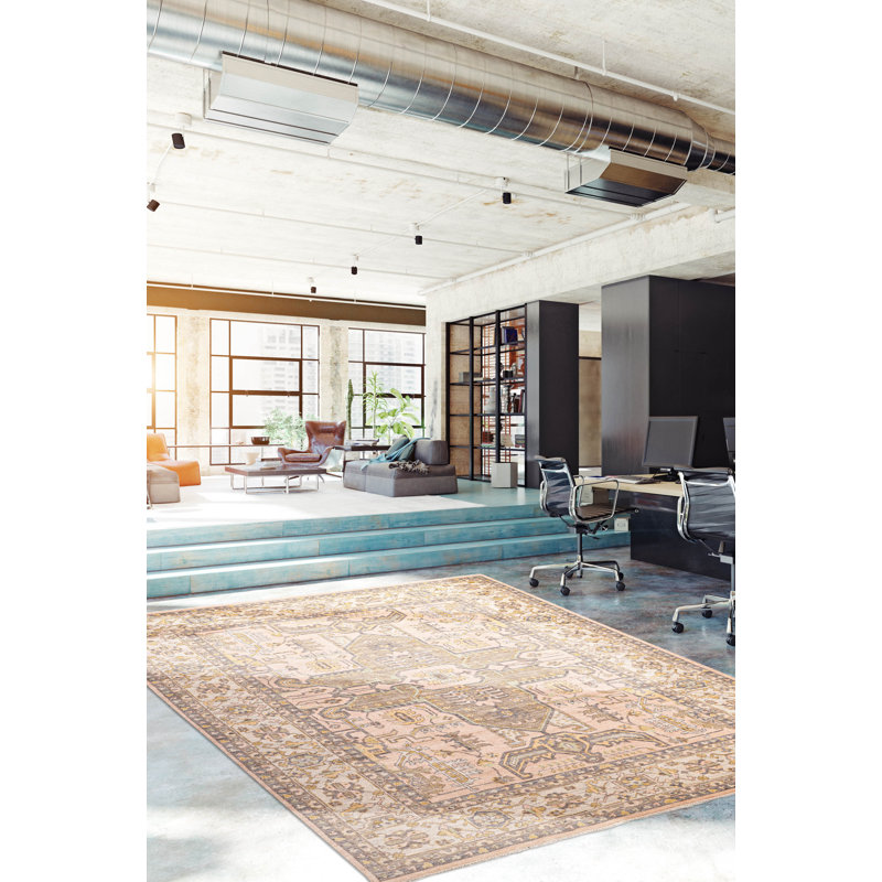 Tapis moderne rose Oushak 10 pi 3 po x 13 pi 9 po