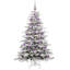 Artificial Hinged Christmas Tree White PE and PVC-729407510