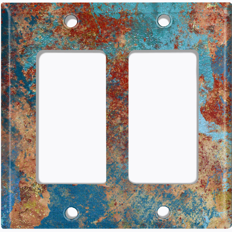 Patterned 2 - Gang Rocker Standard Wall Plate