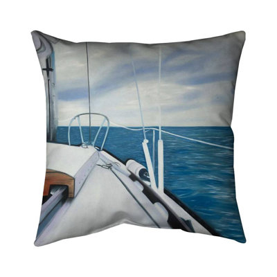 Sail on the Water - Coastal Poly Twill Throw for Home Decor