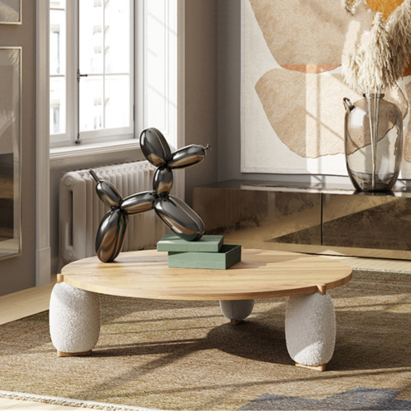 Japanese Style Solid Wood Coffee Table, 15" H x 31.5" L x 31.5" W