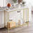 33.5" Console Table, 2 Tier Sofa Tables Narrow Entryway Table with Glass Shelf-327808569