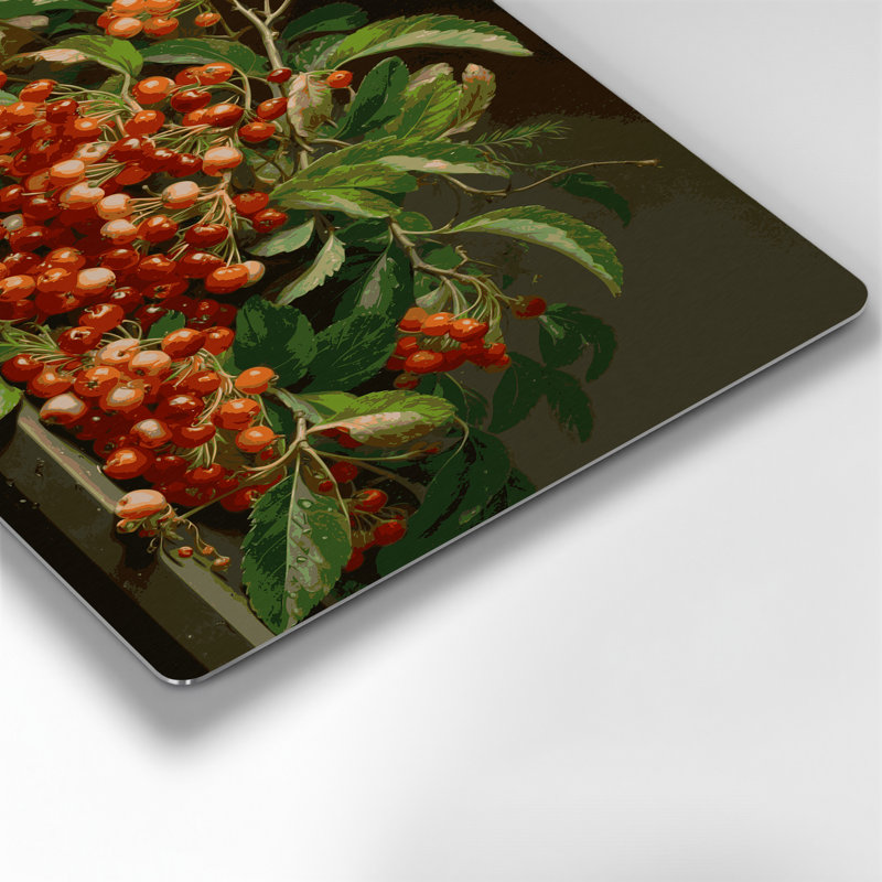«Fruit Mayhaw», art mural en métal brun, H 11 po x l 14 po