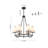 6 - Light Classical / Traditional Wagon Wheel Chandelier With Fabric Shaded