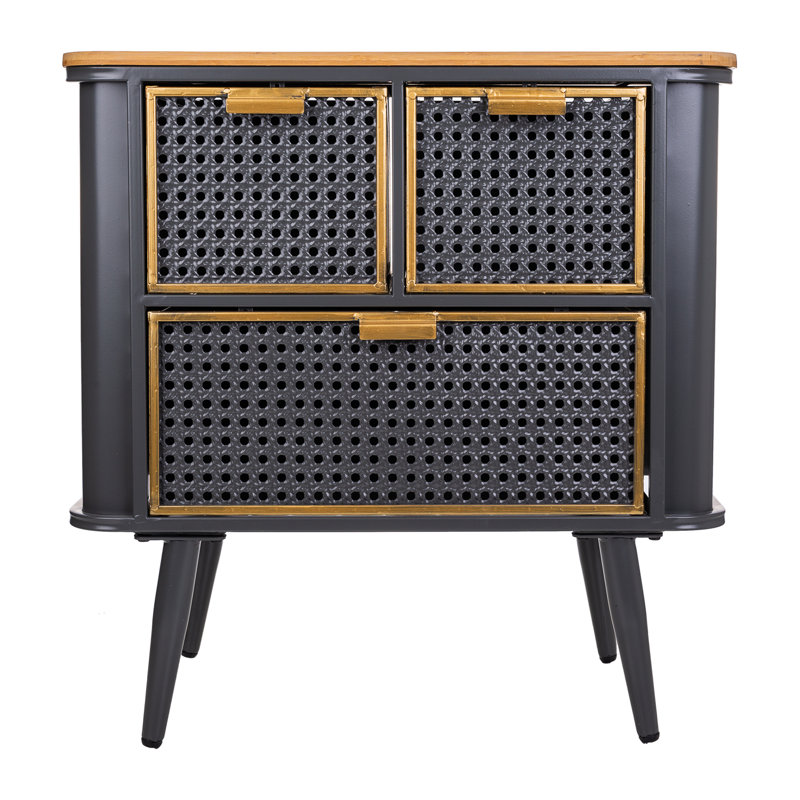 Willaims 58cm W Iron Bedside Table