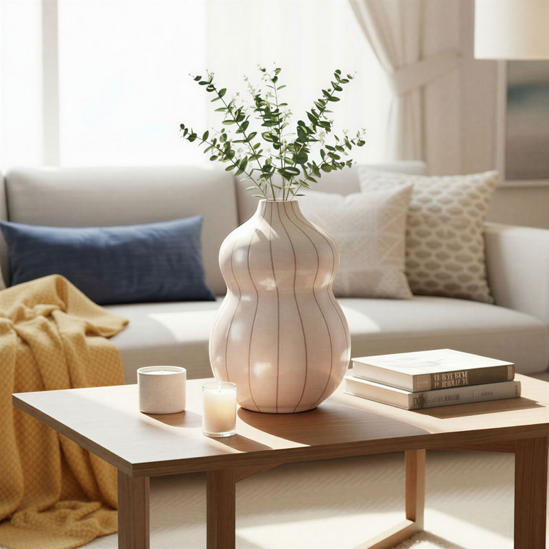Vase en métal avec et 8,5 pouces