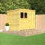 Pent Shed - Double Door with Windows-1876725698