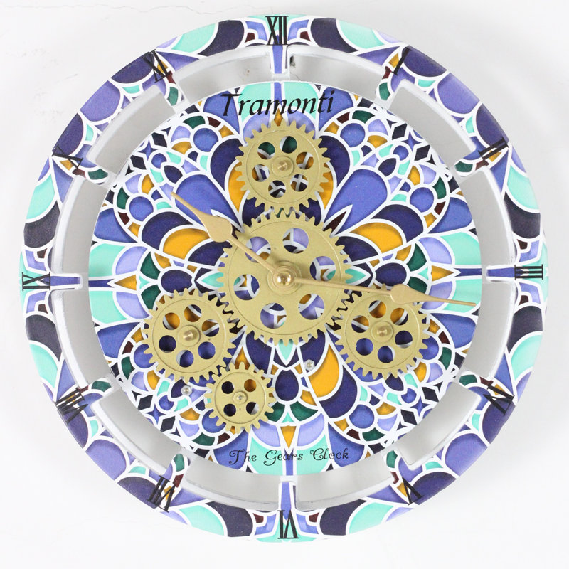 Solid + Manufactured Wood Wall Clock, Tramonti