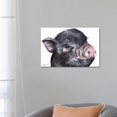 Piggy 1 Piece Wrapped Canvas Painting