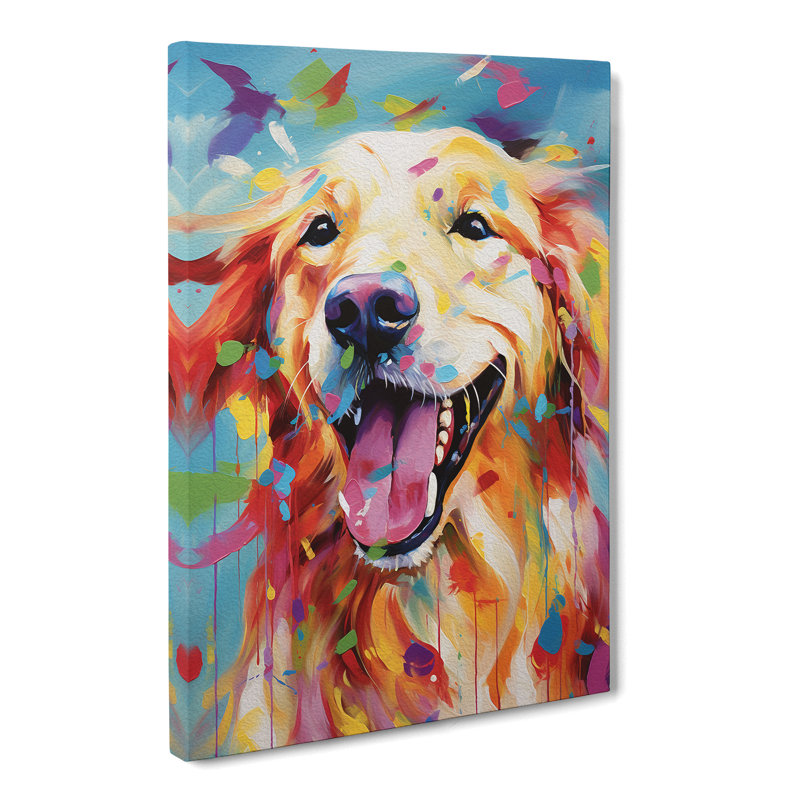 Golden Retriever Expressionism - Print, 76cm H x 50cm W x 3cm D