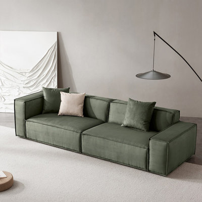 Coussin modulaire en polyester vert