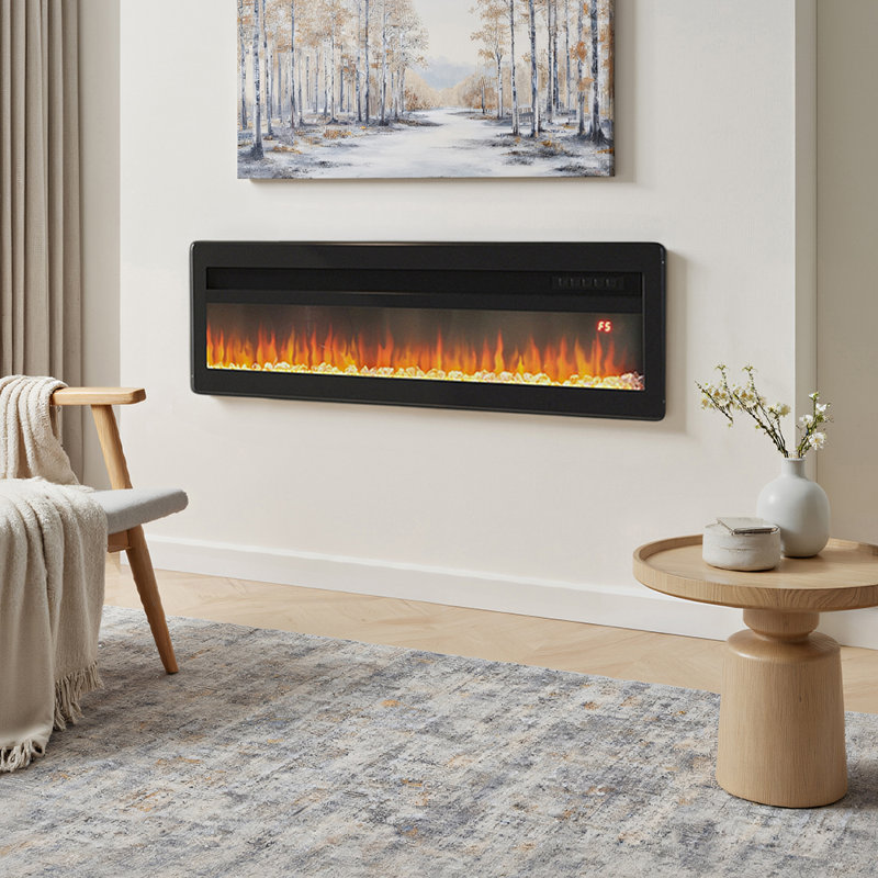 tempered glass panel Electric Fireplace, 38.6cm H x 101.6cm W x 14.6cm D