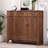 Coffee Solid Wood Shoe Storage Bench-736021008