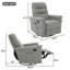 Fauteuil inclinable pivotant à bascule manuel avec massage en 8 points pour une relaxation à domicile-2315170