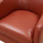 Caramel enveloppé dans le dessus - Fauteuil de fonction rotatif en cuir de qualité supérieure à base en bois dans les bureaux élégants