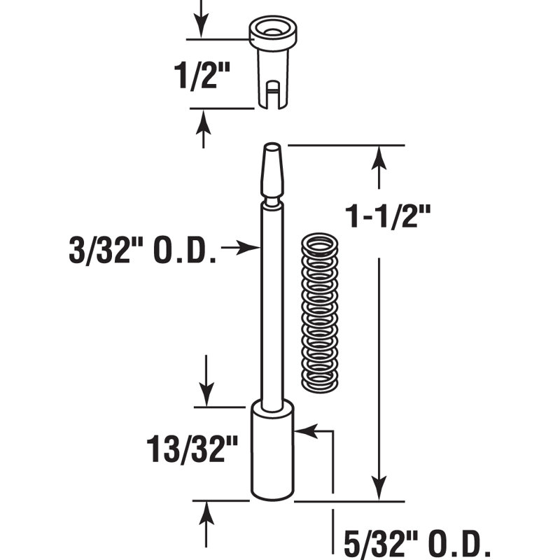 Loquet de piston pour fenêtre Prime-Line