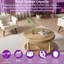 Table basse et canapé 31,5 pouces en bois massif avec tablettes épaissies à deux niveaux, table de rangement robuste