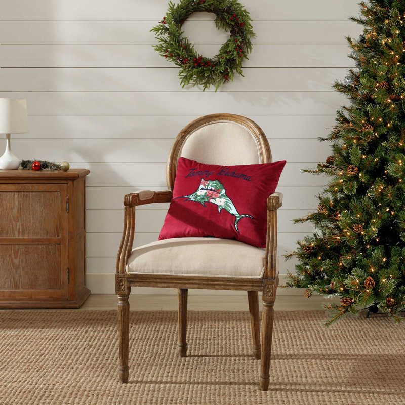 Tommy Bahama Holiday Marlin Red Throw Pillow