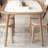 Bright rock solid wood dining table and chair set-107362804