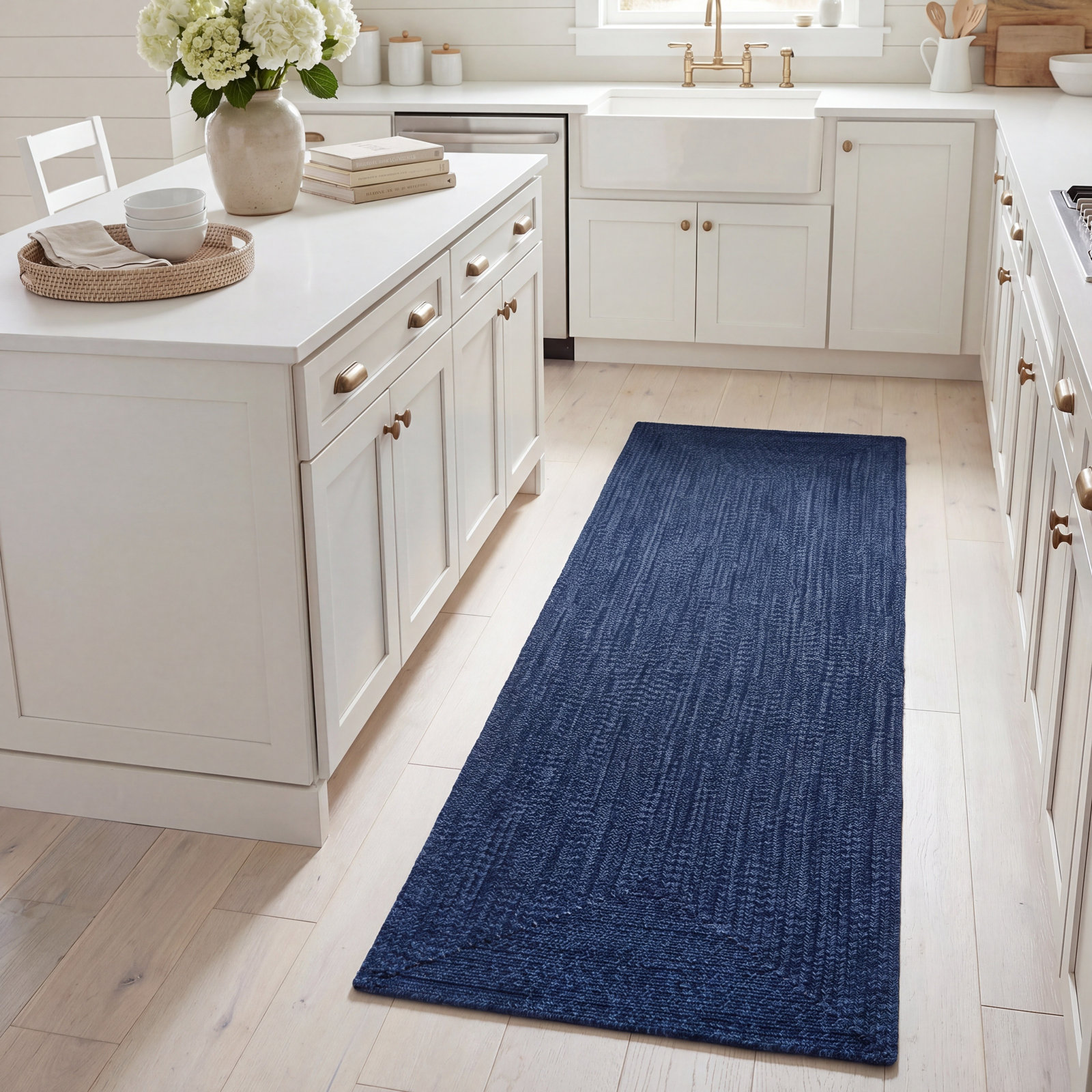 Machine Washable Hand-Woven Braided Rug, 2'-3" x 8'-0" Runner