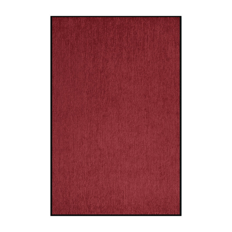 Machine Washable Solid Red Area Rug, Rectangle 2' x 3'
