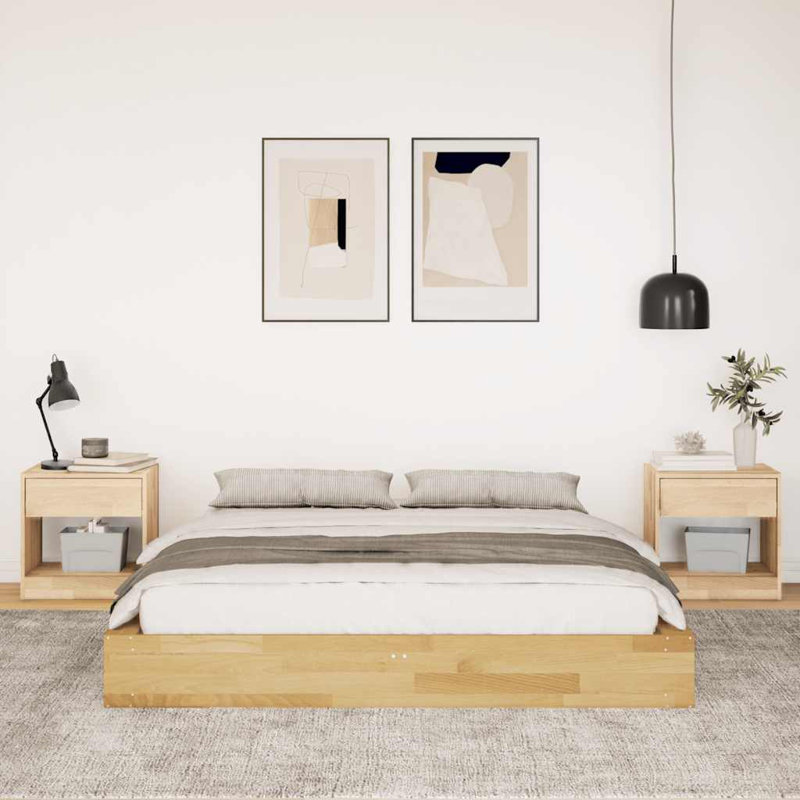 Solid Wood Bed, European Kingsize (160 x 200 cm)