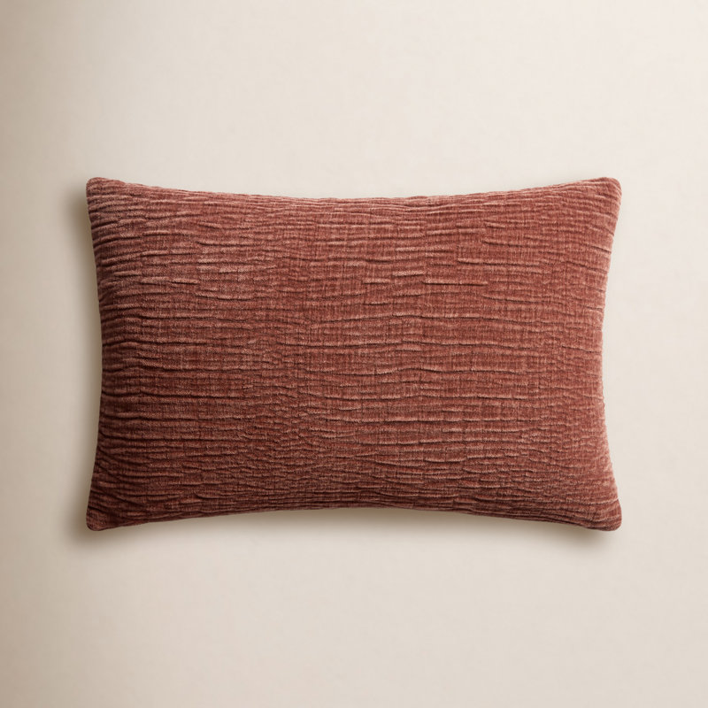 Housse de coussin rectangulaire Edan, Duvet, H 13 po x l 21 po, Cuivre
