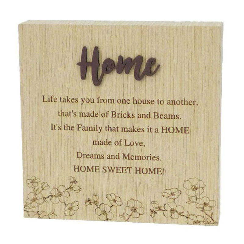 Plaque «Home with Saying Block»