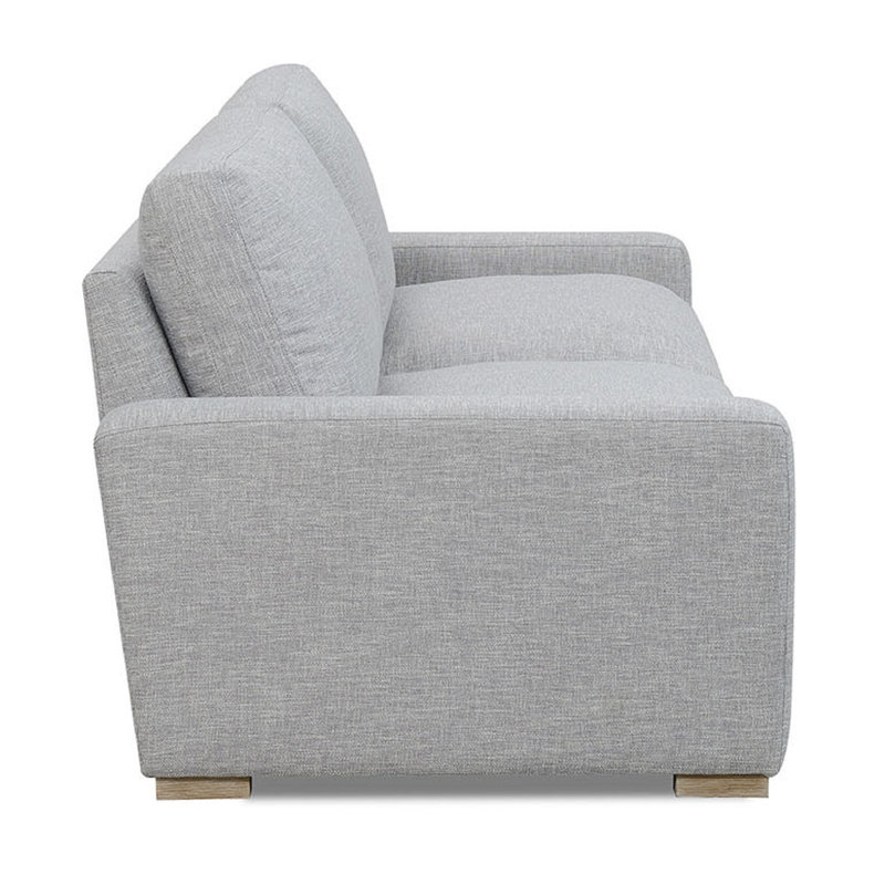 Canapé à accoudoirs carrés en chenille 96 po avec coussins réversibles Vern