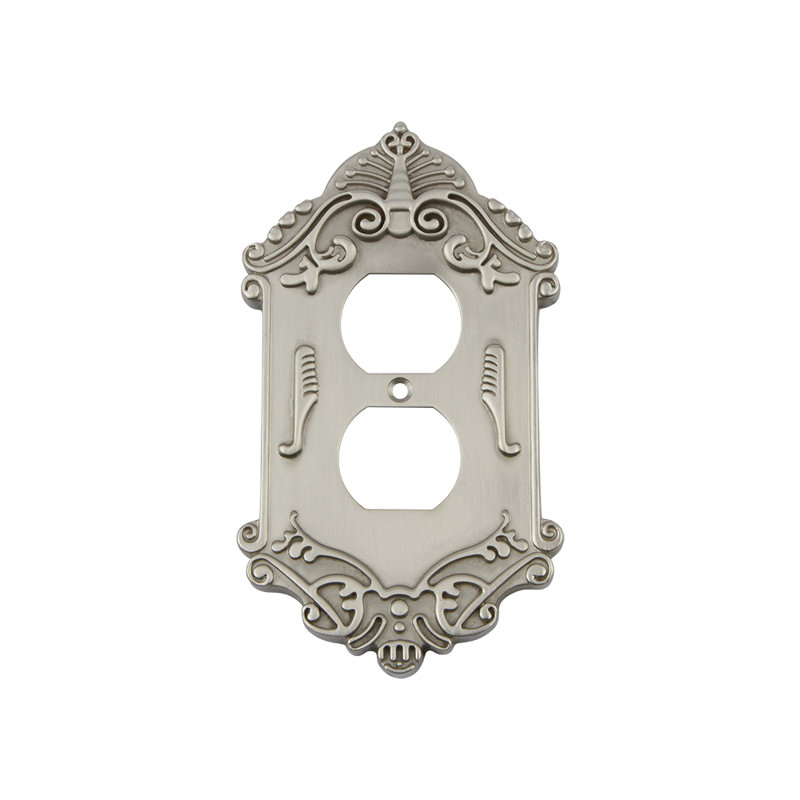 Plaque murale Victorian 1-Gang, Nickel satiné