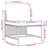 23.6" Wide Square Patio Sofa with Cushions