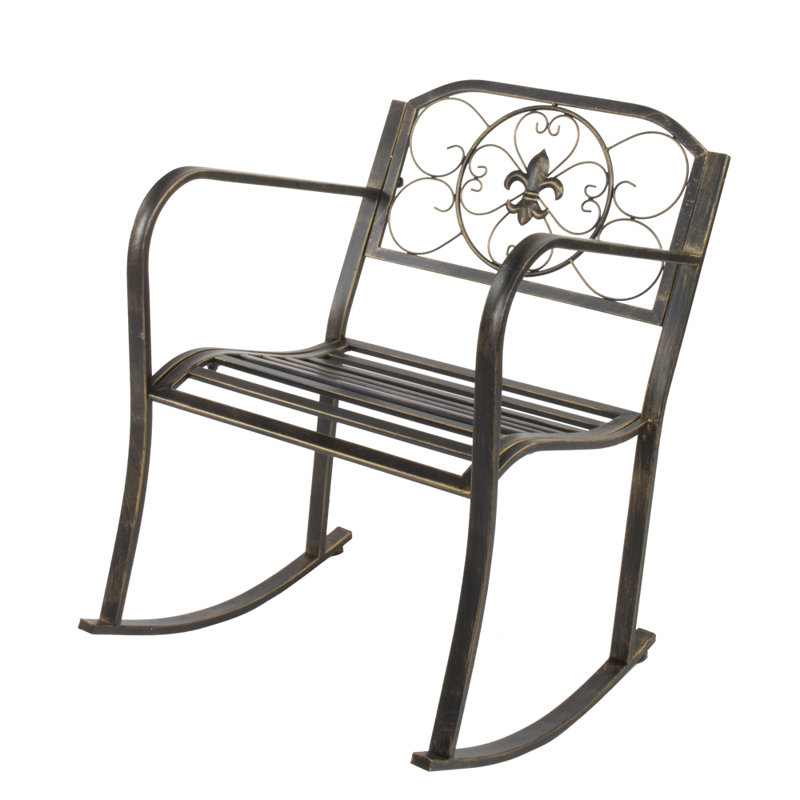 Chaise berçante d'extérieur en métal Ameiyah