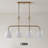 4-Light Linear Chandelier with Adjustable Length
