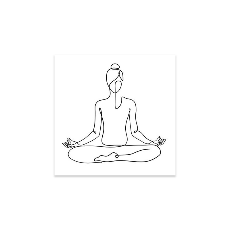 «Yoga Namaste Square» par Dane Khy - impression non encadrée, H 24 po x l 24 po x P 0,25 po