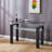 Black MDF Console Table,Entryway table,Hoyer table with Tabletempered glass table top-2012806923