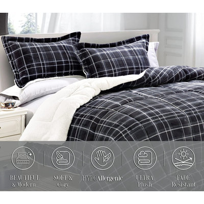 Ensemble d'édredon en microfibre 3 pièces Rafelita
