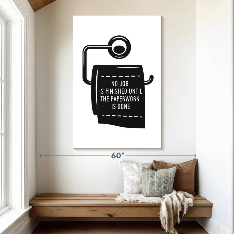 Tergel Funny Bathroom, 51" H x 34" W