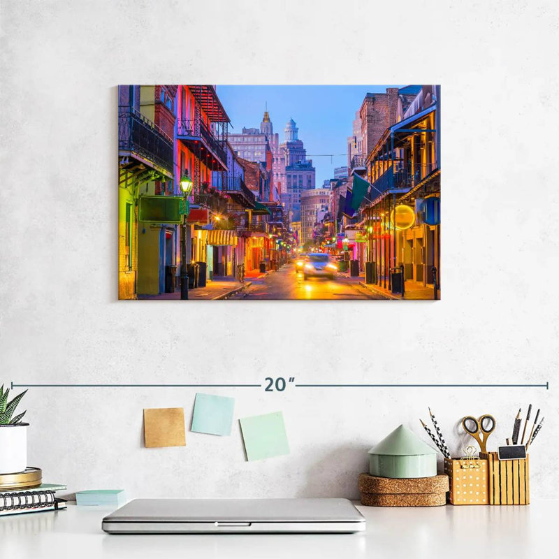 Nouvelle-Orléans, reproduction sur toile, H 8 po x l 12 po x P 1 po