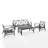 Mosier 5 - Person Patio Conversation Set with Cushions-1117327414-1117327413