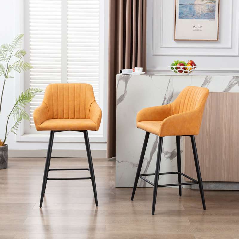 Tabouret de comptoir 24,8 po Gilliette, Jaune