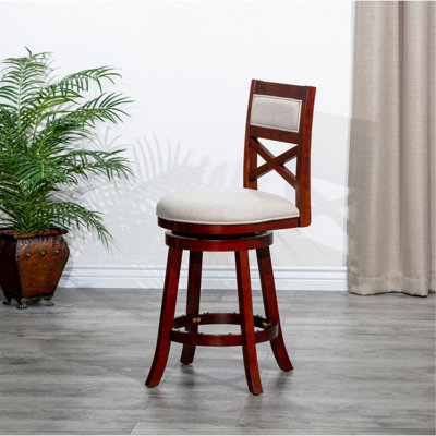24" Counter Height X-Back Swivel Stool