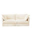 Canapé modulaire en velours côtelé Comfy 2 - siège profond, coussin rembourré, housse amovible, crème 4 pour petits espaces