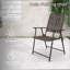 Brun - [Installation instantanée] Chaise pliante 2 pièces, aucun assemblage requis, capacité de 350 lb, résistante à la rouille et anti-taches pour balcon / jardin