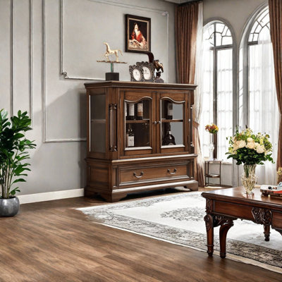 Armoire de rangement de salon rétro