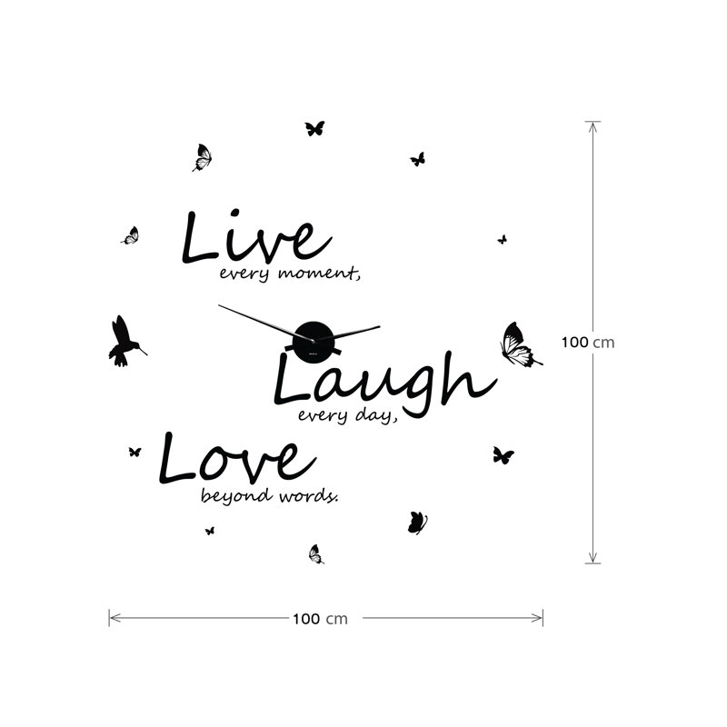 Live Laugh Love Wall Clock