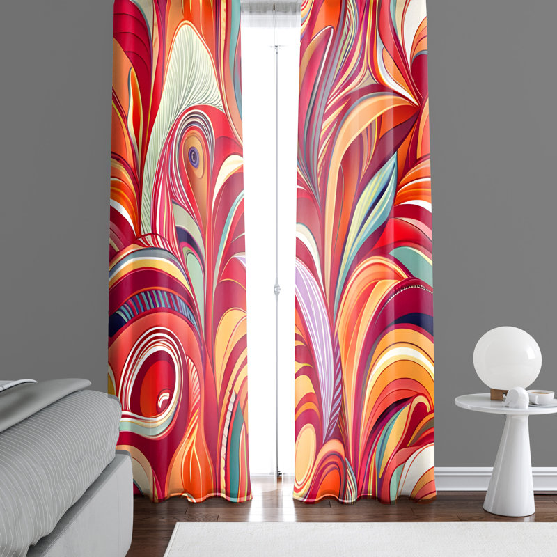 Paire de rideaux semi-transparents en polyester Mirata, L 20 po x L 82 po