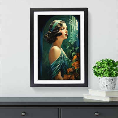 Art Deco Woman Classicism - Framed Print