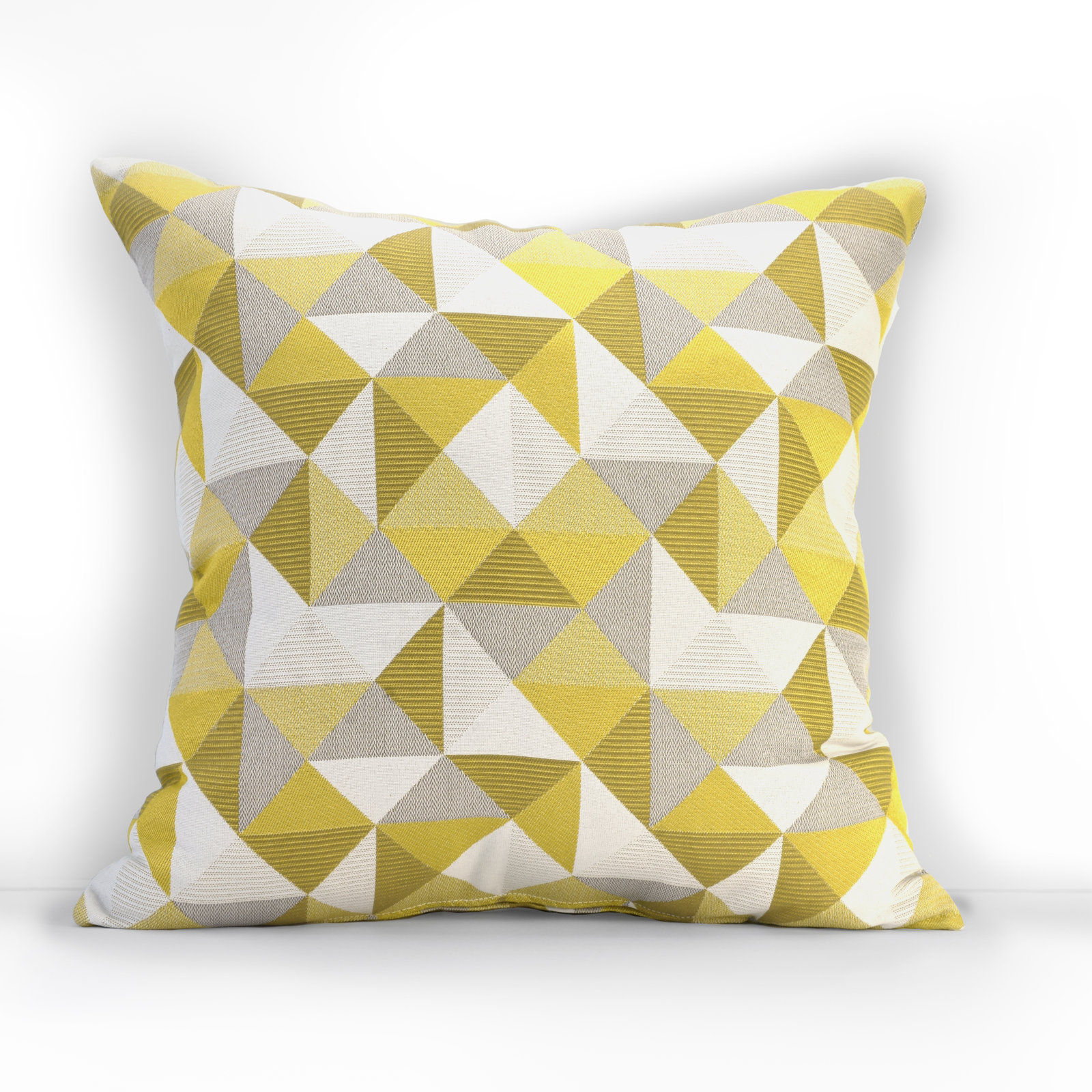 Pacifica Geometric Indoor/Outdoor Throw Pillow, Ruskin Yellow, 24"H x 24"W
